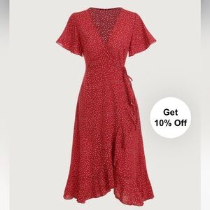 NWT Rihoas Retro Red Dress